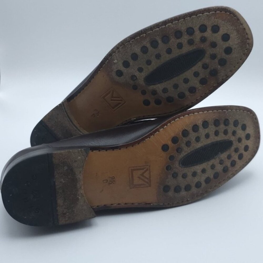 SANDRO MISTER Men's Brown Leather Loafers Shoes Size 9.5 D SPAIN🇪🇸MADE BRN-SY - Picture 7 of 13